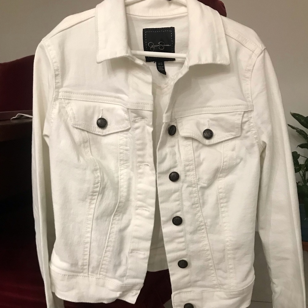 White jean jacket